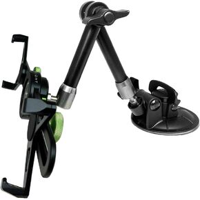 Flex Suction Cup Articulated Arm Sport Mount and Universal Cradle Kit for Any 7"-11" iPad Mini Air Pro Android Tablet PC for Airplane Car RV Truck Boat Window Mounting