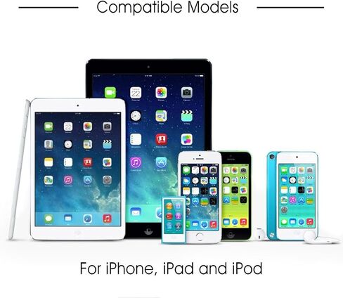 Avantree [Apple MFi Certified 2 Pack iPhone Cable Short، Apple Lightning Cable 1ft for iPhone X، 8، 7، 6s، 6، 6 Plus، 5 iPod iPad، كابل شحن ومزامنة بيانات عالي السرعة - أبيض in Kuwait