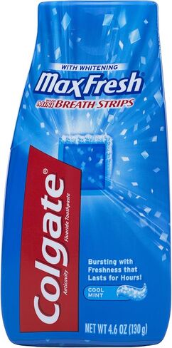 Colgate Max Fresh Liquid Toothpaste with Breath Strips, Cool Mint, 4.6-Ounce (6 Pack) in Saudi Arabia