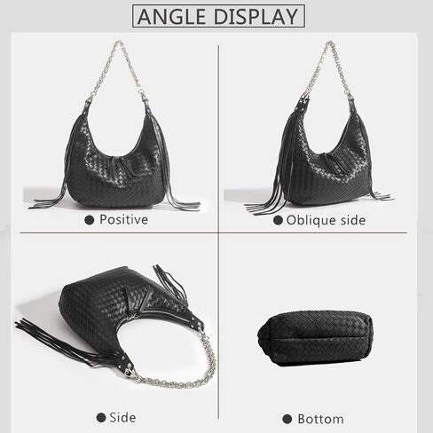 JINMANXUE Fringe Hobo Bag for Women, Retro Handmade Woven Tote Bag, Travel Shoulder Bag Handbag, Fashion Work Day Bags in Saudi Arabia