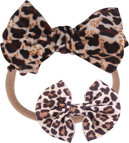 Mom and Baby Headbands Leopard Headwraps Infants Hair Bands(F13) in Saudi Arabia