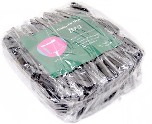 50 Ct. Disposable Bras - Women's Backless Spa Bra for Spray Tanning and Body Treatments, Black in Saudi Arabia