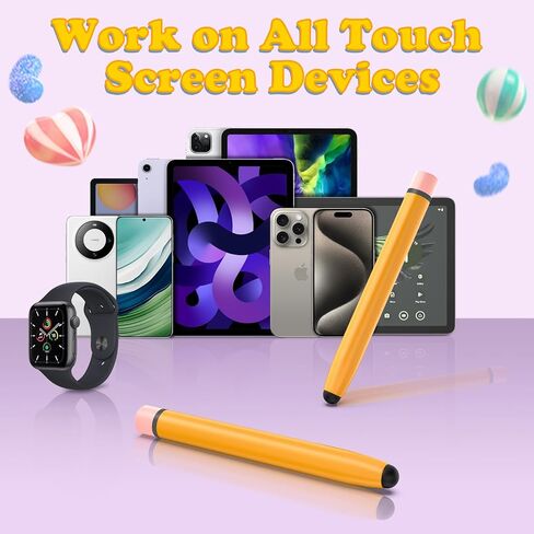 TiMOVO Kids Stylus Pen for Kindle Tablet, 2 Pack Stylus Pen for Kids Touchscreen Kindle Fire/iPad/iPhone Drawing Tablet Pen Children Crayon Stylus Pencil in Saudi Arabia