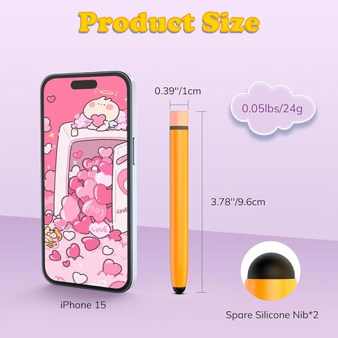 TiMOVO Kids Stylus Pen for Kindle Tablet, 2 Pack Stylus Pen for Kids Touchscreen Kindle Fire/iPad/iPhone Drawing Tablet Pen Children Crayon Stylus Pencil in Saudi Arabia