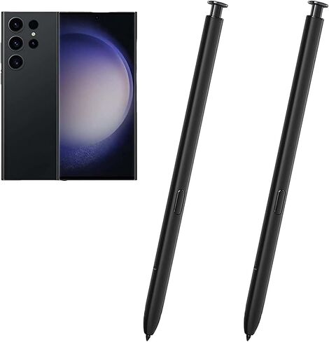 2 Pcs Galaxy S23 Ultra S Pen Replacement for Samsung Galaxy S23 Ultra WithoutBluetooth,Galaxy S23 Ultra Pen for Samsung Galaxy S23 Ultra(Black) in Saudi Arabia