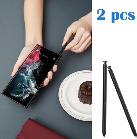 2 Pcs Galaxy S23 Ultra S Pen Replacement for Samsung Galaxy S23 Ultra WithoutBluetooth,Galaxy S23 Ultra Pen for Samsung Galaxy S23 Ultra(Black) in Saudi Arabia