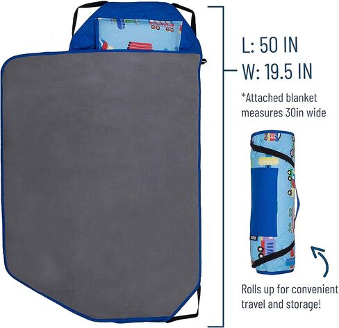 حقيبة ظهر للأطفال من وايلدكين مقاس 12 بوصة مع حصيرة قيلولة حديثة (القطارات والطائرات والشاحنات) in Kuwait