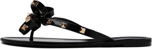 LAVRA Women’s Studded Sandals Bow T-Strap PVC Flip Flop Jelly Shoes in Saudi Arabia