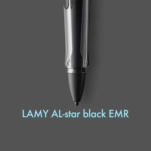 أداة الكتابة الرقمية Lamy AL-star Black EMR Stylus POM باللون الأسود مصنوعة من الألومنيوم، أسود غير لامع - مع محيط طرف دائري للأسطح غير اللامعة (القماش) in Kuwait