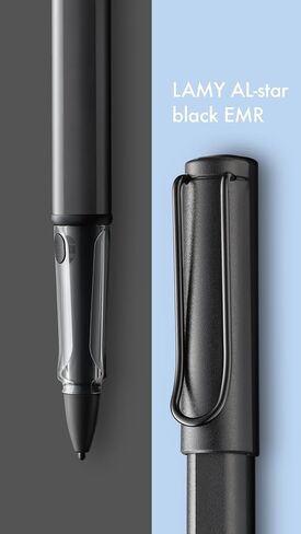 أداة الكتابة الرقمية Lamy AL-star Black EMR Stylus POM باللون الأسود مصنوعة من الألومنيوم، أسود غير لامع - مع محيط طرف دائري للأسطح غير اللامعة (القماش) in Kuwait