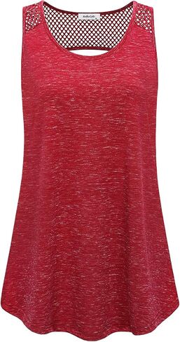 قمصان علوية لليوجا النسائية ملابس رياضية للتمارين الرياضية مفتوحة الظهر للياقة البدنية بدون أكمام in Kuwait