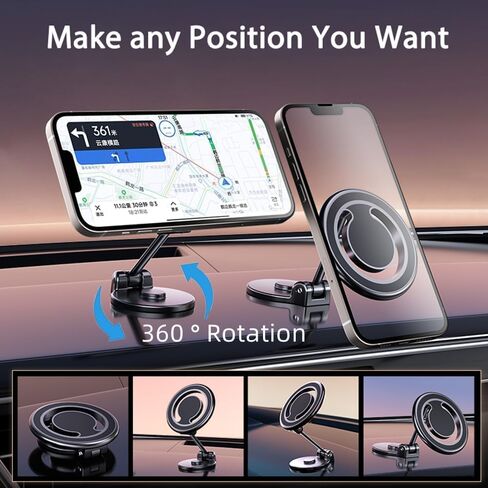 Magnetic Car Phone Holder, Ultra Stable Car Mount, 360° Rotatable Magnetic Mount, Compatible with Car Holder, Cell Phone Holder in Saudi Arabia