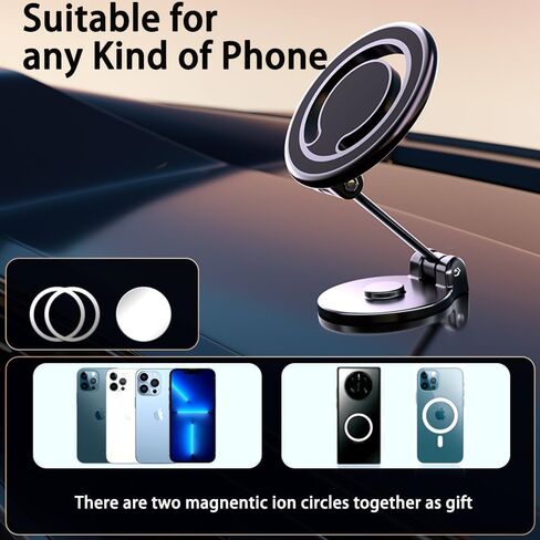 Magnetic Car Phone Holder, Ultra Stable Car Mount, 360° Rotatable Magnetic Mount, Compatible with Car Holder, Cell Phone Holder in Saudi Arabia