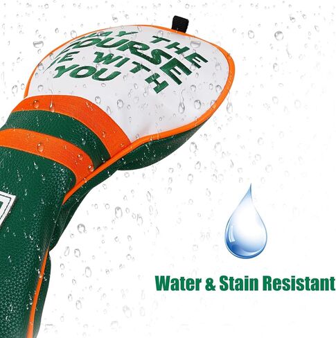 Golf Club Head Covers May The Course Be with You, Golf Head Covers for Woods and Driver, Golf Headcovers Driver Fairway Wood(FW) Hybrid(UT) with Number Tags in Saudi Arabia