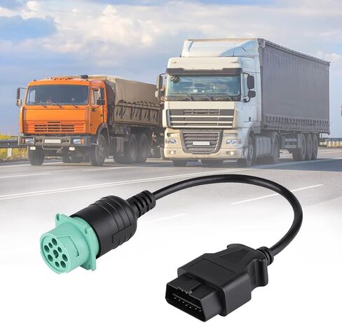 obd2 9 دبوس إلى 16 دبوس شاحنة ماسح ضوئي تشخيصي كابل محول ذكر إلى أنثى موصل الحبل أداة المسح التشخيصي لمحرك الديزل الكمون (ذكر) in Kuwait