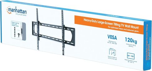 Manhattan Heavy-Duty Low-Profile Tilting TV Wall Mount for Extra-Large 60 to 120 in. TV up to 264 lbs, Slim Design, Spring-Locked, Pull-Cord Released, Max. 900x600 VESA - Lifetime Mfg Warranty -461931 in Saudi Arabia