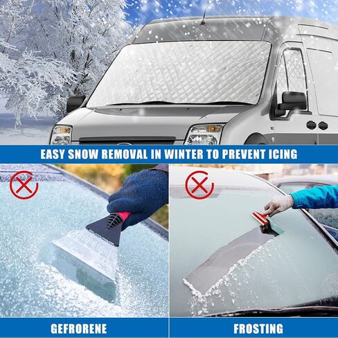 مجموعة ظلال الشمس للزجاج الأمامي متوافقة مع 2012-2021 Transit Connect، مظلة جانبية معزولة للمقعد الأمامي لجميع المواسم، عاكس للأشعة فوق البنفسجية لحماية الخصوصية in Kuwait