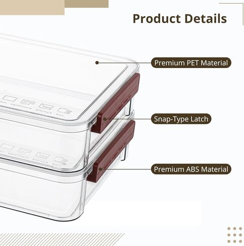 حافظات مشاريع محمولة، صندوق تخزين ملفات بلاستيكي مع أغطية، حاويات شفافة قابلة للتكديس لمستندات الصور والقرطاسية مع مزلاج من النوع المفاجئ، 14.4 × 9.3 × 2.6 بوصة، قطعتان in Kuwait