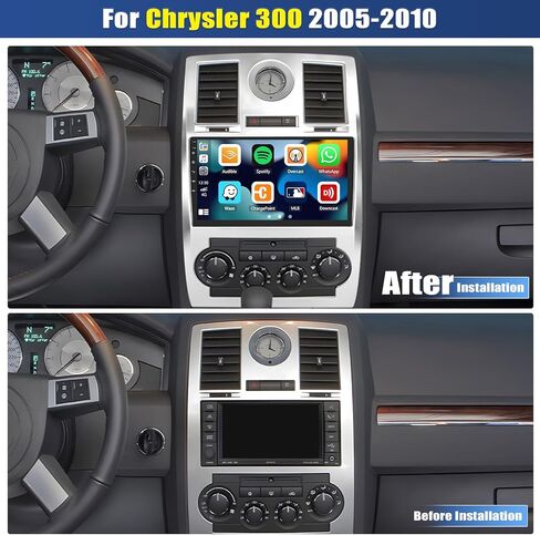 Android 13 Car Stereo for Chrysler 300 2005-2010 with Wireless Apple Carplay Android Auto,9'' Touchscreen Car Radio with WiFi,GPS Navigation,Bluetooth FM/RDS SWC Daul USB+Backup Camera [8 Core 2G+64G] in Saudi Arabia