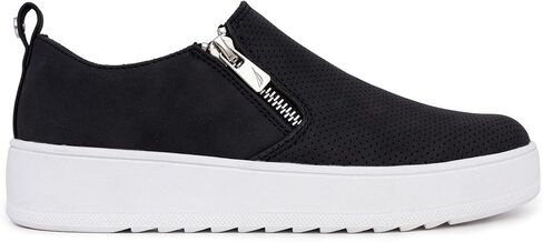 Nautica Women's Zipper Slip-On Oxford Sneakers, Low-Top Fashion Sneakers for Casual Walking in Saudi Arabia