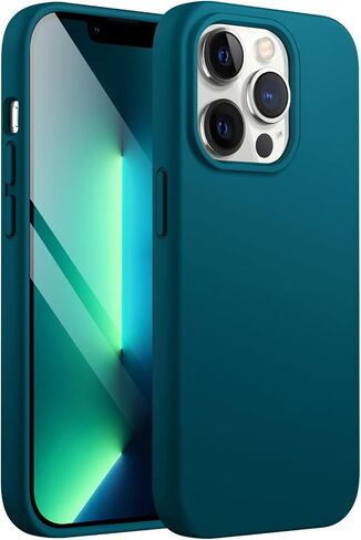 JETech Silicone Case for iPhone 13 Pro Max 6.7-Inch, Silky-Soft Touch Full-Body Protective Phone Case, Shockproof Cover with Microfiber Lining (Black) in Saudi Arabia