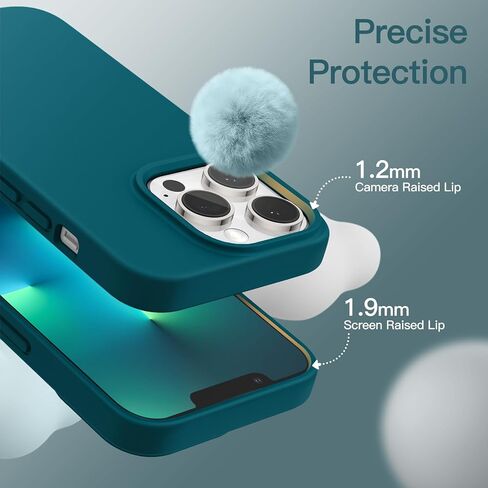 JETech Silicone Case for iPhone 13 Pro Max 6.7-Inch, Silky-Soft Touch Full-Body Protective Phone Case, Shockproof Cover with Microfiber Lining (Black) in Saudi Arabia