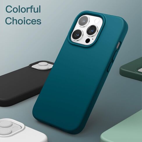 JETech Silicone Case for iPhone 13 Pro Max 6.7-Inch, Silky-Soft Touch Full-Body Protective Phone Case, Shockproof Cover with Microfiber Lining (Black) in Saudi Arabia