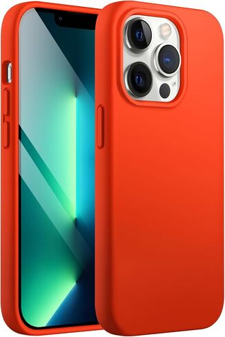 JETech Silicone Case for iPhone 13 Pro Max 6.7-Inch, Silky-Soft Touch Full-Body Protective Phone Case, Shockproof Cover with Microfiber Lining (Black) in Saudi Arabia