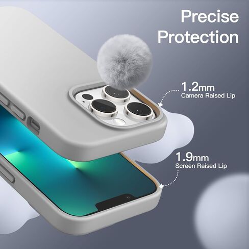 حافظة JETech من السيليكون لهاتف iPhone 13 Pro Max مقاس 6.7 بوصة، حافظة هاتف واقية لكامل الجسم ذات ملمس حريري ناعم، غطاء مقاوم للصدمات مع بطانة من الألياف الدقيقة (أسود) in Kuwait