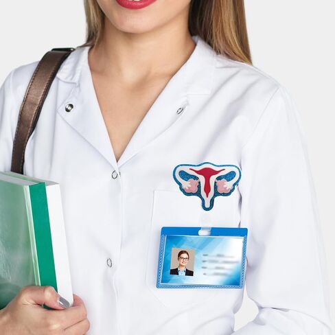 Uterus Badge Reel OBGYN Badge Reel Retractable for OBGYN OB Nurse Nursing Name Tag Card Nursing Student Doctor RN LPN LVN Medical Assistant Work Office Alligator Clip Badge Accessories in Saudi Arabia