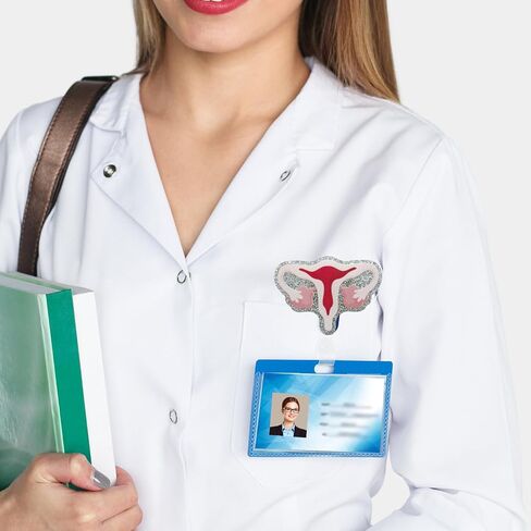Uterus Badge Reel OBGYN Badge Reel Retractable for OBGYN OB Nurse Nursing Name Tag Card Nursing Student Doctor RN LPN LVN Medical Assistant Work Office Alligator Clip Badge Accessories in Saudi Arabia