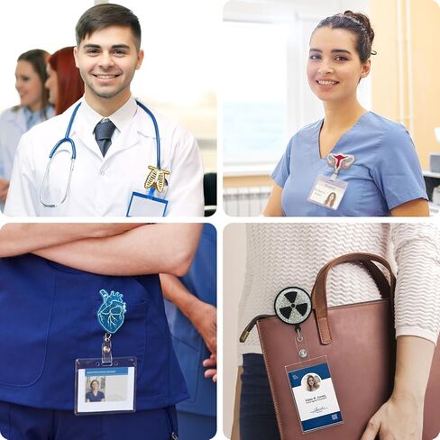 Uterus Badge Reel OBGYN Badge Reel Retractable for OBGYN OB Nurse Nursing Name Tag Card Nursing Student Doctor RN LPN LVN Medical Assistant Work Office Alligator Clip Badge Accessories in Saudi Arabia