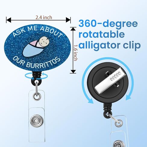 Uterus Badge Reel OBGYN Badge Reel Retractable for OBGYN OB Nurse Nursing Name Tag Card Nursing Student Doctor RN LPN LVN Medical Assistant Work Office Alligator Clip Badge Accessories in Saudi Arabia