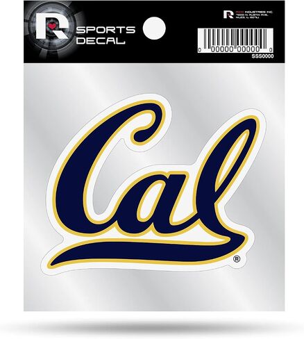 Cal Berkeley - Cal in Cursive - Small Style Decal (4"X4") in Saudi Arabia