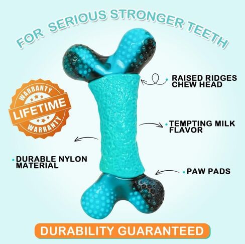 NOUGAT Dog Toys for Aggressive Chewers for Medium Large Durable Dog Chew Toys Milk Flavor Indestructible Dog Toy Long Lasting in Saudi Arabia