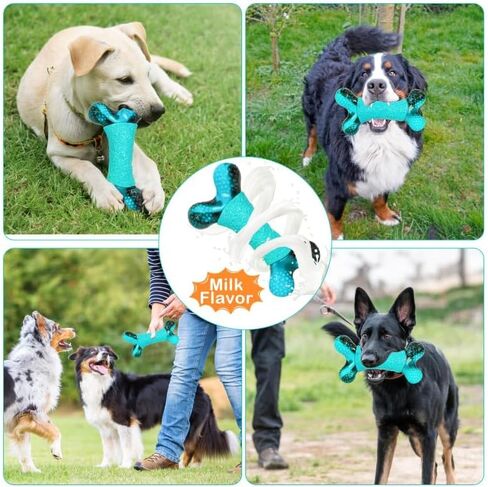 NOUGAT Dog Toys for Aggressive Chewers for Medium Large Durable Dog Chew Toys Milk Flavor Indestructible Dog Toy Long Lasting in Saudi Arabia