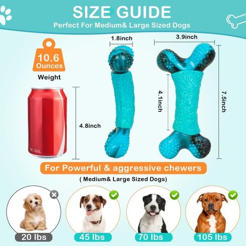 NOUGAT Dog Toys for Aggressive Chewers for Medium Large Durable Dog Chew Toys Milk Flavor Indestructible Dog Toy Long Lasting in Saudi Arabia