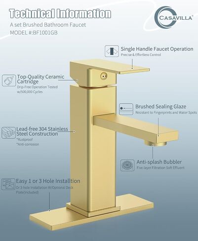 Bathroom Faucet Set with Pop Up Drain, Single Handle Black Bathroom Sink Faucet with Deck Plate, Vanity Faucet for Bathroom Sink (1 Hole or 3 Holes), Farmhouse RV Sink Faucet in Saudi Arabia