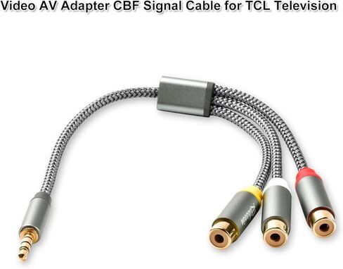 RCA إلى 3.5 مم، 2 حزمة 0.9 قدم/28 سم 3.5 مم ذكر إلى 3RCA أنثى محول كابل صوت ستيريو [نايلون مضفر، محمي] كابل 3.5 مم إلى RCA للهواتف الذكية وأجهزة الكمبيوتر ومكبرات الصوت ومكبرات الصوت in Saudi Arabia