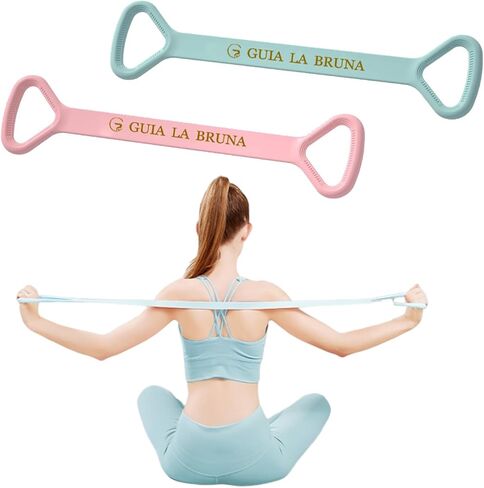 Figure 8 tensioner Gym Equipment Elastic Yoga Band Elastic Exercise Bands Workout Bands Resistance Bands for Working Out Yoga Elastic Band Miss Household Silica Gel Accessories (Light-Blue) in Saudi Arabia