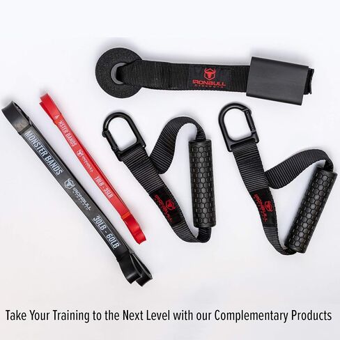 Resistance Band Handles and Door Anchor for Exercise Bands - Heavy Duty Build for For Home Fitness Workouts, Gym, Weightlifting and Weight Training in Saudi Arabia