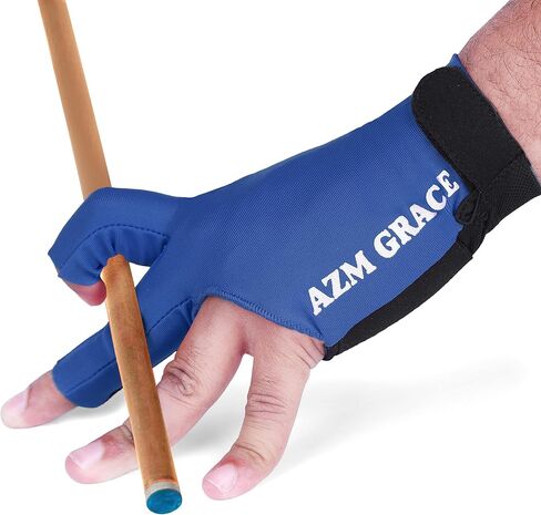 AZM 3 Fingers Pool Gloves Billiards Right Hand Shooters Snooker Cue Sport Glove Show Gloves for Women Men Billiard Shooters Carom Sports Accessories in Saudi Arabia