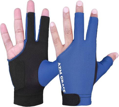 AZM 3 Fingers Pool Gloves Billiards Right Hand Shooters Snooker Cue Sport Glove Show Gloves for Women Men Billiard Shooters Carom Sports Accessories in Saudi Arabia