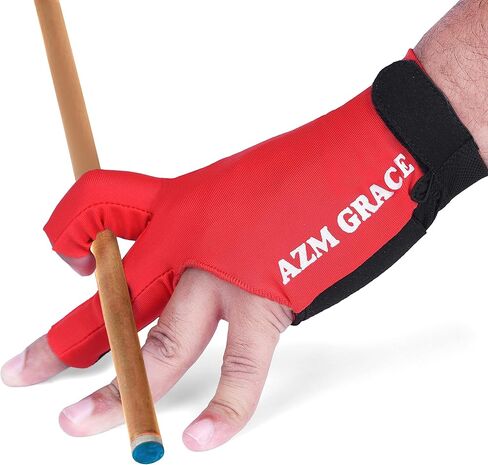 AZM 3 Fingers Pool Gloves Billiards Right Hand Shooters Snooker Cue Sport Glove Show Gloves for Women Men Billiard Shooters Carom Sports Accessories in Saudi Arabia