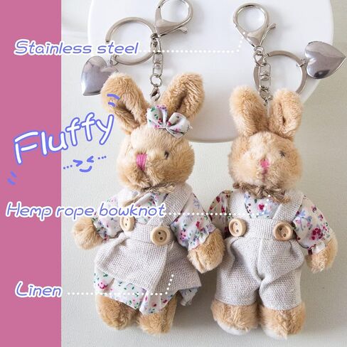 Plush Easter Bunny Keychain for Women Photo box Backpack Birthday Gift Baby Show Wedding Party Favors in Kuwait