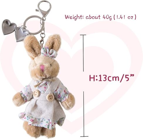 Plush Easter Bunny Keychain for Women Photo box Backpack Birthday Gift Baby Show Wedding Party Favors in Kuwait
