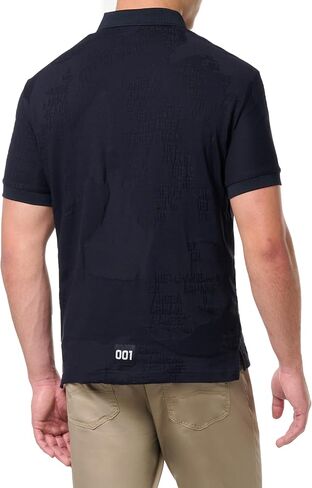 A｜X ARMANI EXCHANGE Men's Short Sleeve Camo Jacquard Polo in Saudi Arabia