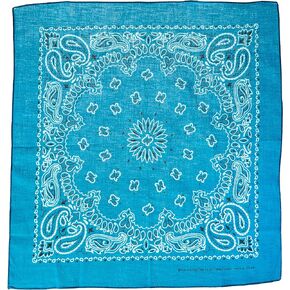 CAROLINA HAV-A-Hank Paisley Bandanna 22"X22", Turquoise