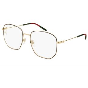 Gucci GG0396O Metal Octagonal Shape Eyeglasses + Bundle with eSHADES Luxury Eyewear Kit