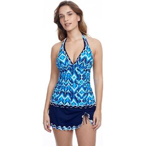Profile by Gottex Women's Standard Ocean Blues Halter Tankini